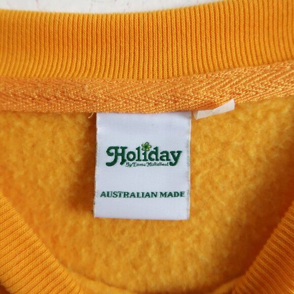 Holiday by Emma Mulholland "Holiday is for Lovers" Yellow Sweatshirt - Size S - Picture 7 of 8